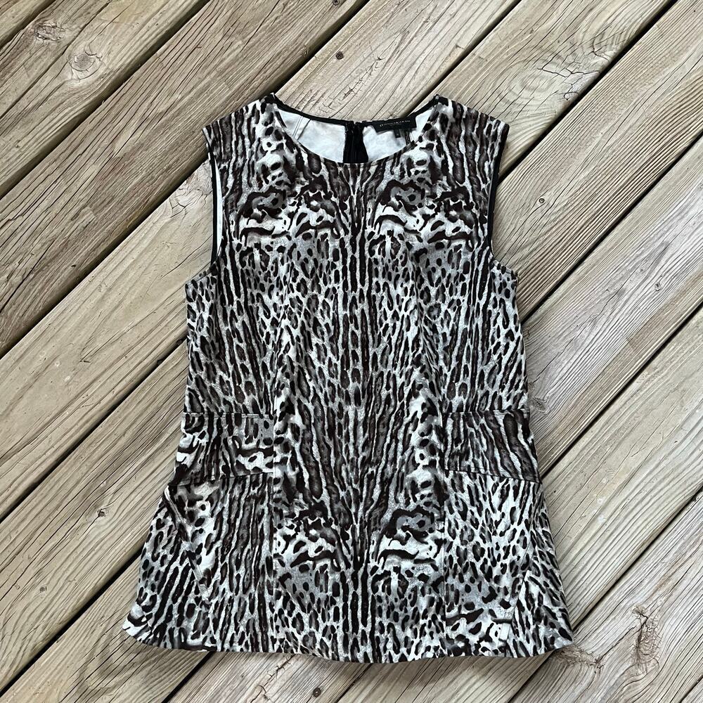 Donna Karan Women's Sleeveless Animal Print Top Size 12
